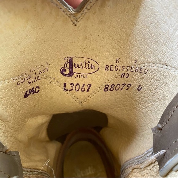 Vintage Justin Leather Boots L3067​ - Picture 7 of 7